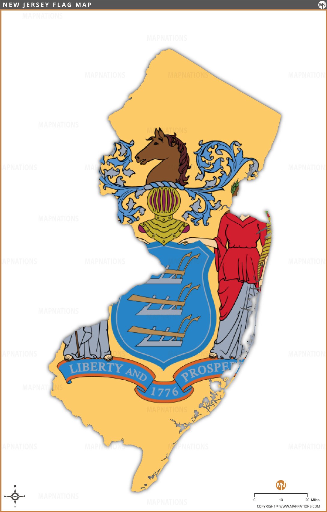 New Jersey Flag Map new-jersey-flag-map