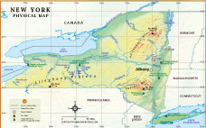 New York State Physical Map thumb