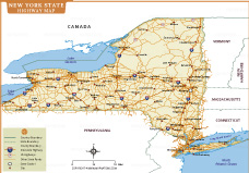 New York State Road Map thumb