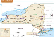 New York State Tourist Map thumb