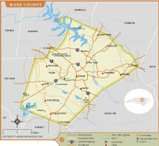 Wake County Map thumbnail