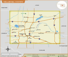Oklahoma County Map thumbnail