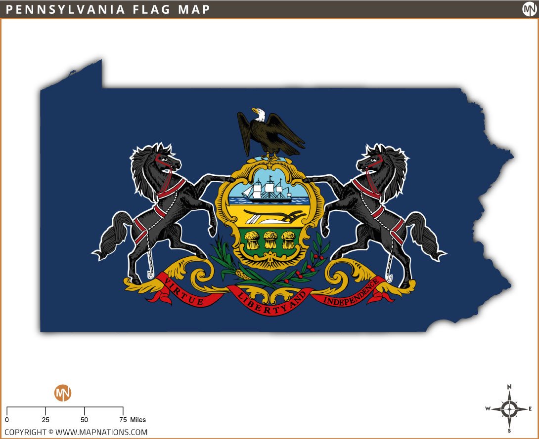 pennsylvania-flag-map