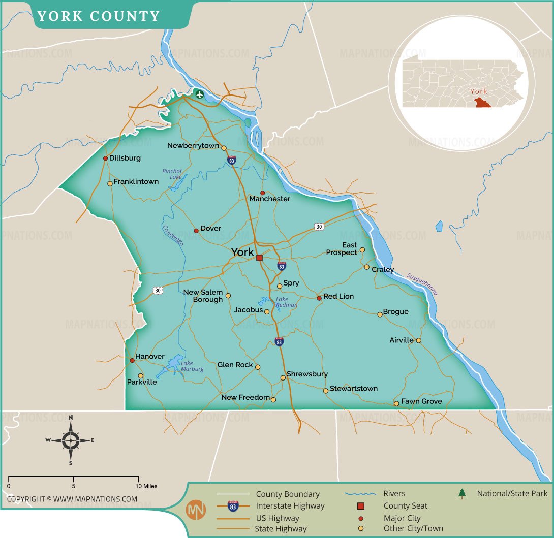 york-county-map