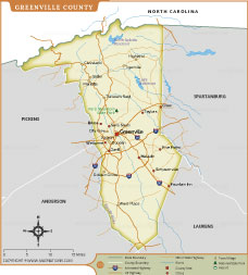 Greenville County Map thumbnail