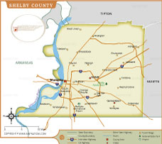 Shelby County Map thumbnail