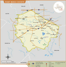 Fort Bend county map thumb