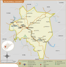 Kanawha County Map thumbnail