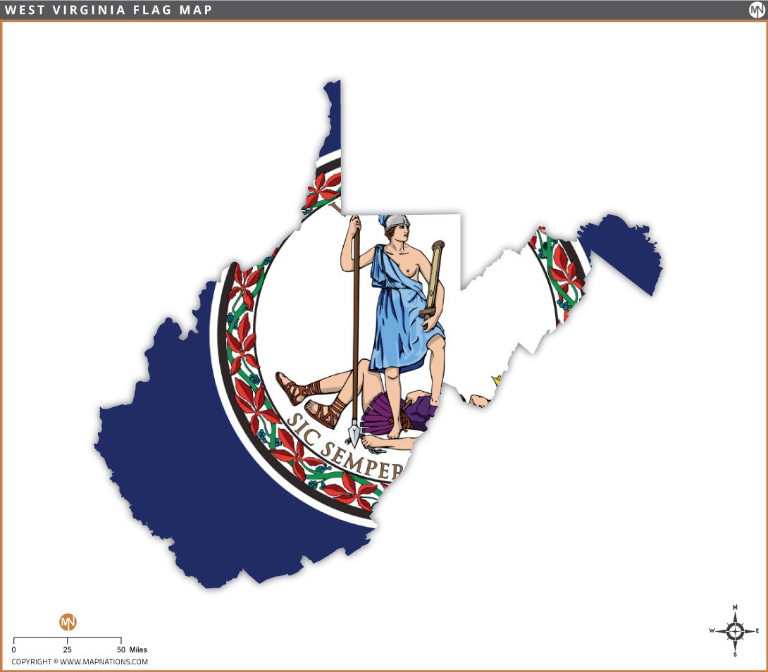 west-virginia-flag-map