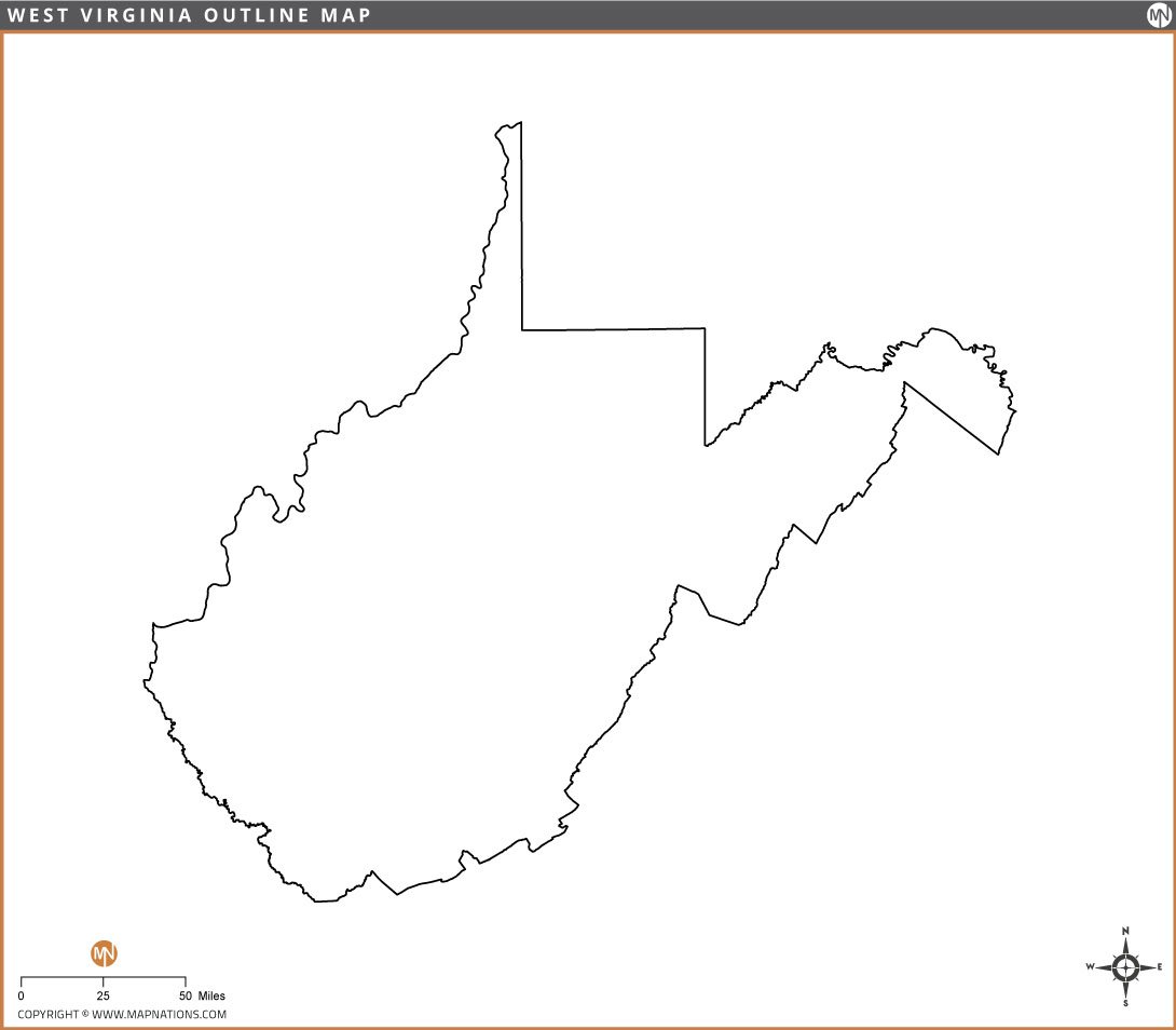 west-virginia-outline-map