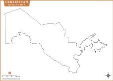 Uzbekistan Outline Map