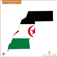 Western Sahara Flag Map Thumb