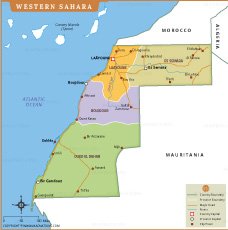Map of western-sahara