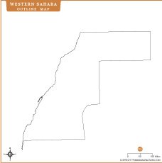 Western Sahara Outline Map
