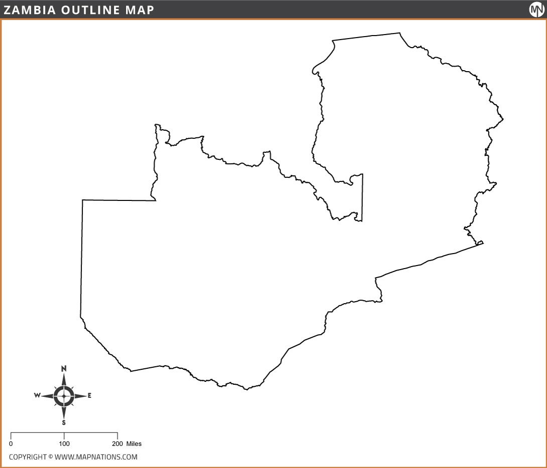 zambia-outline-map