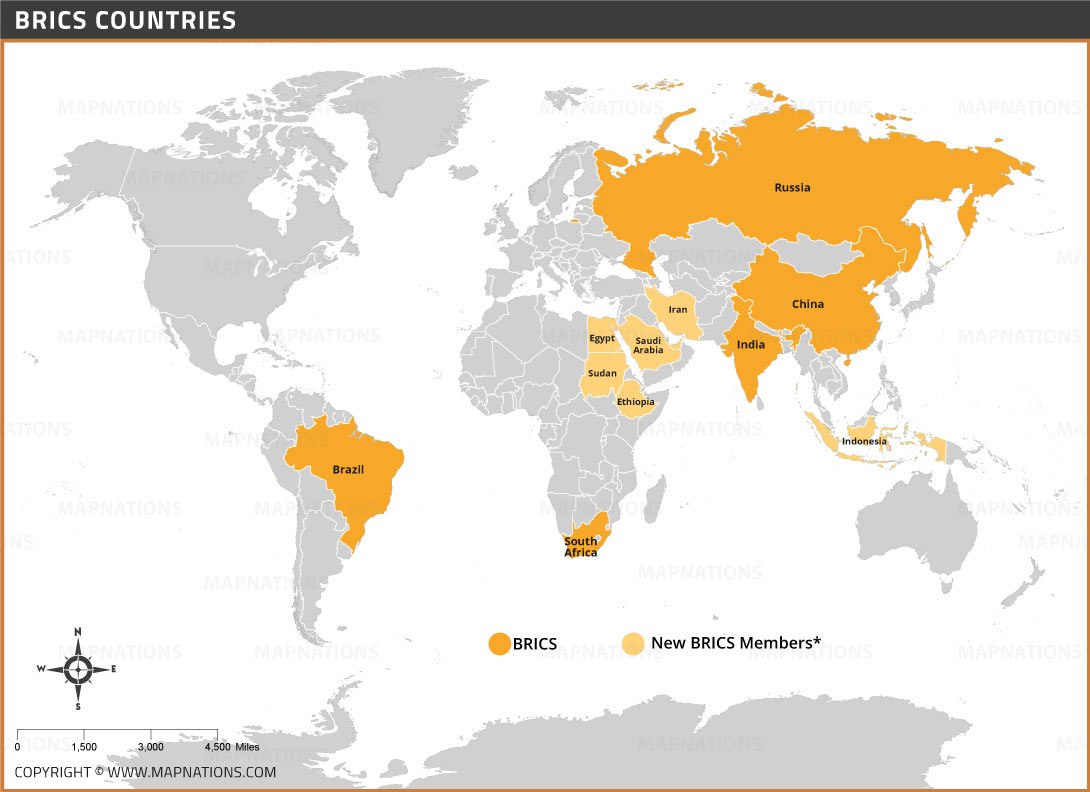 BRICS Countries Map