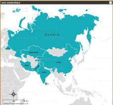 SCO Countries Map
