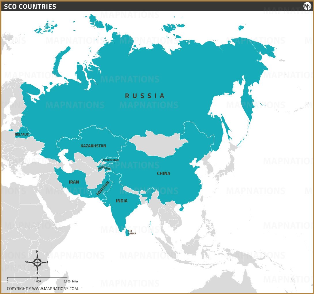 SCO Countries Map