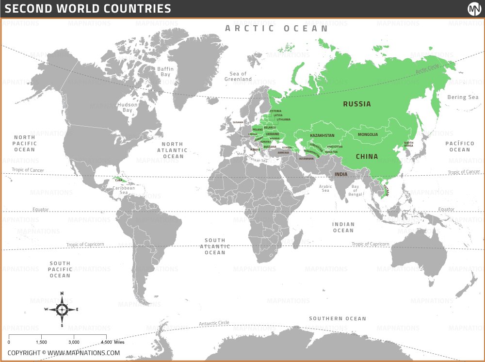 Second World Countries Map