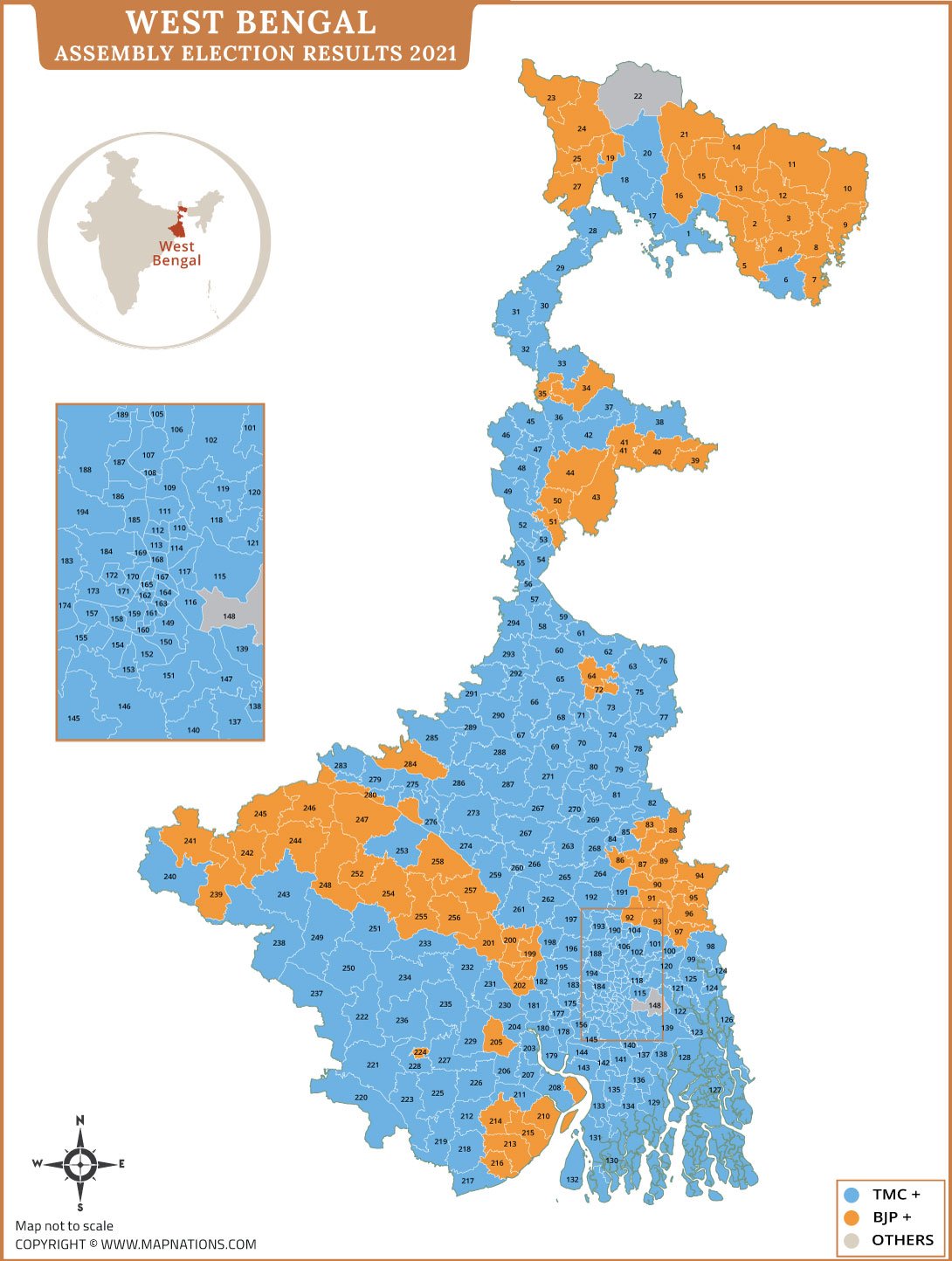 West Bengal Assembly Election Results Map