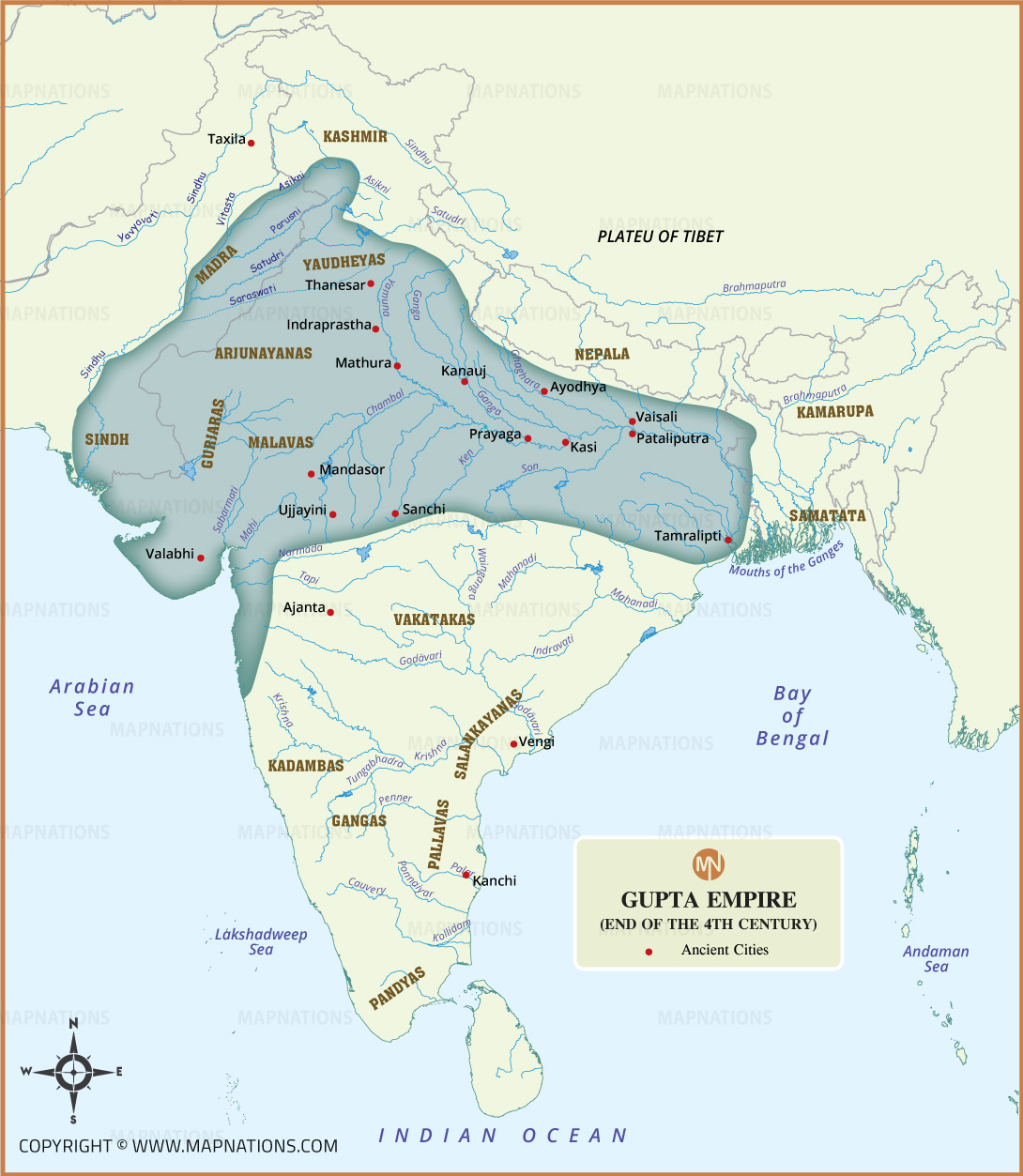 Gupta Empire Map thumb