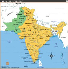 India Pakistan Map