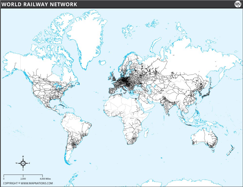 World Railway Network Map